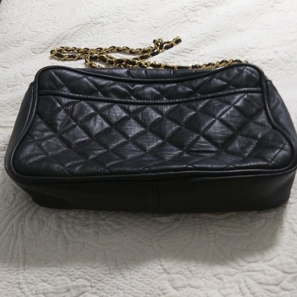 Black genuine leather Vintage shoulder bag great condition lightly used - Picture 6 of 11